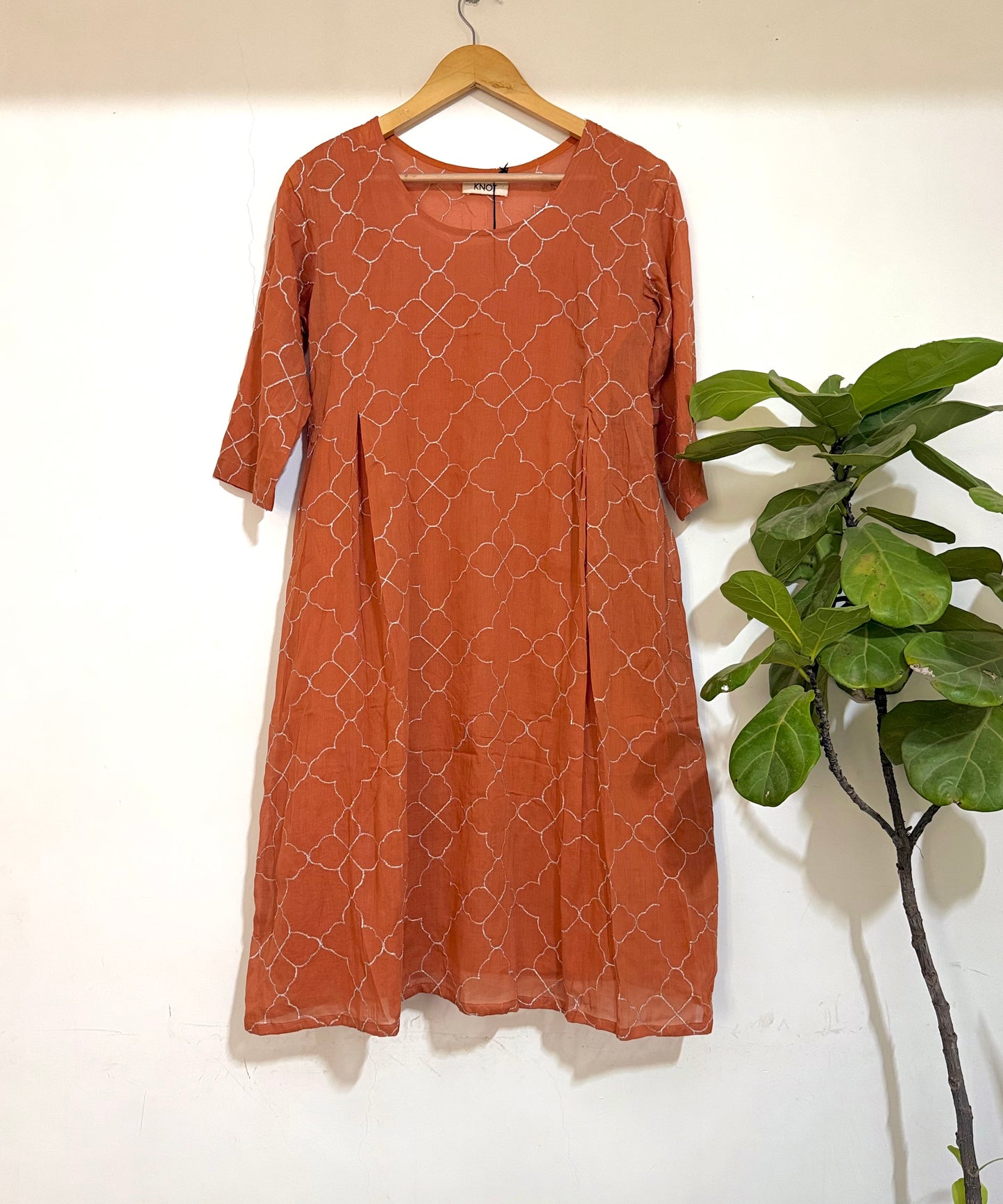 Rust Zari Kurta