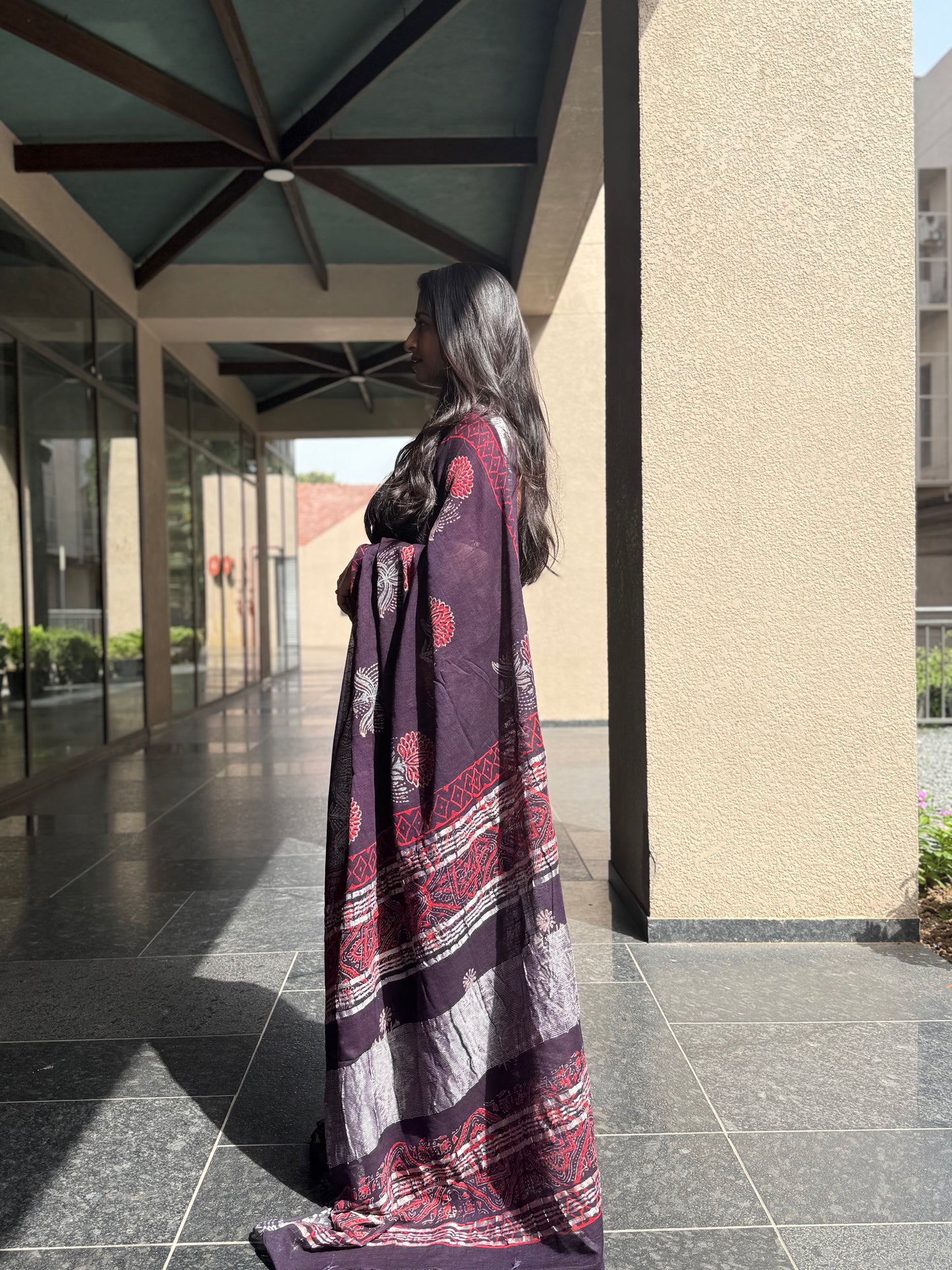 Navy Dahlia Saree