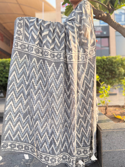 Grey Love Saree