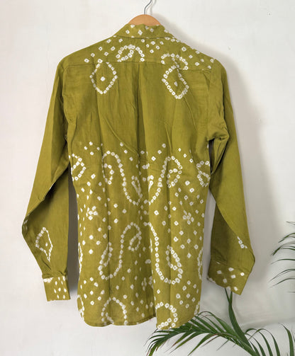 Lime Bandhani Shirt