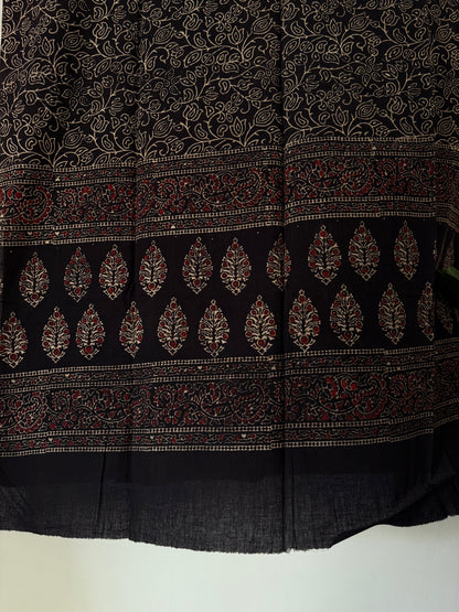 Black Ajrakh Dupatta