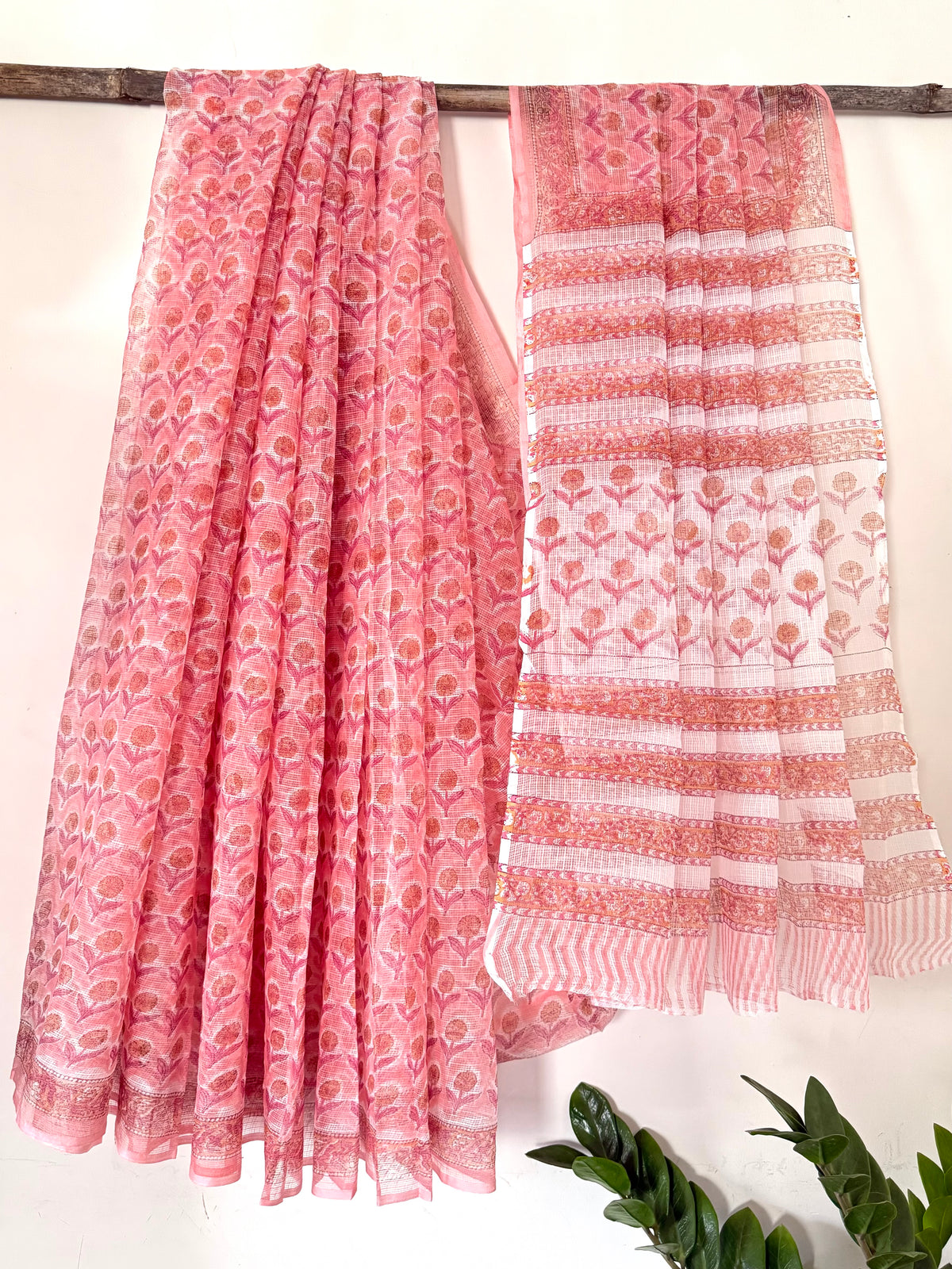 Peachy Fields Saree