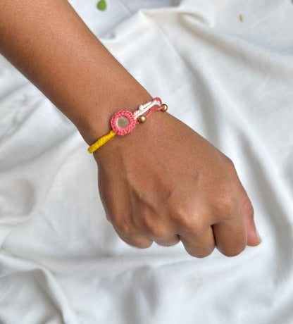 Yellow Mirror Rakhi