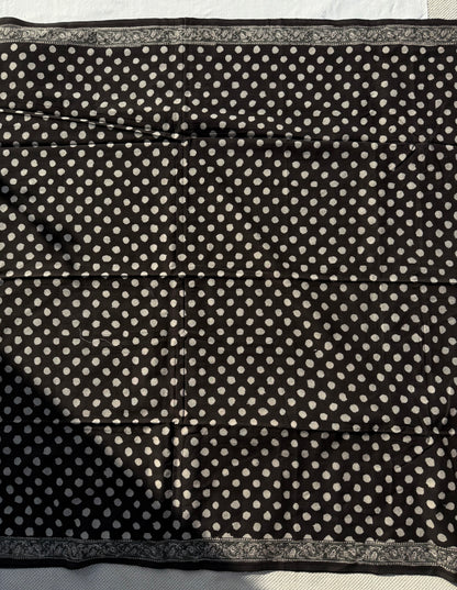 Grey Polka Saree