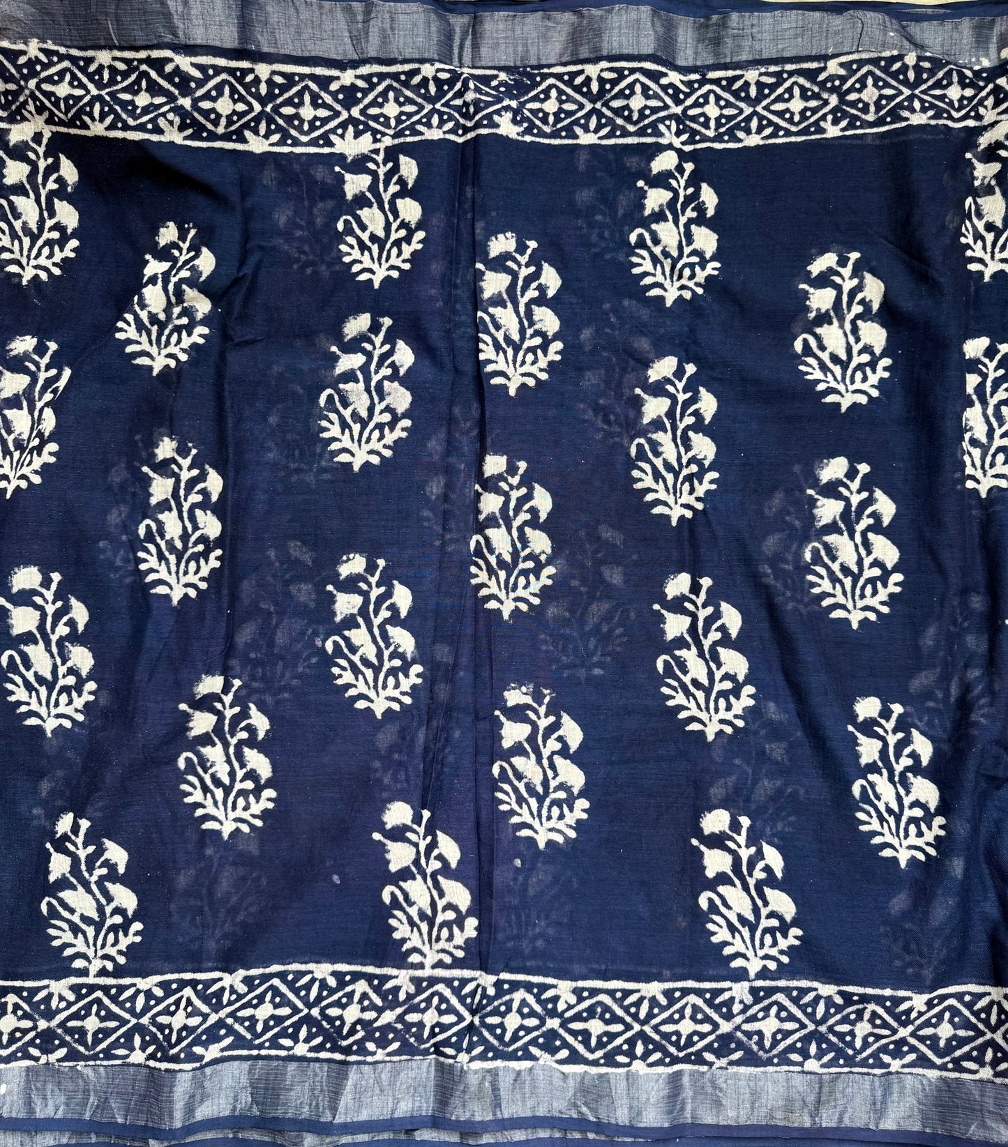 Midnight Paisley Saree