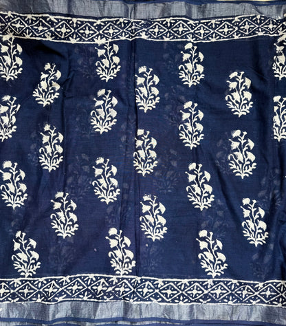 Midnight Paisley Saree