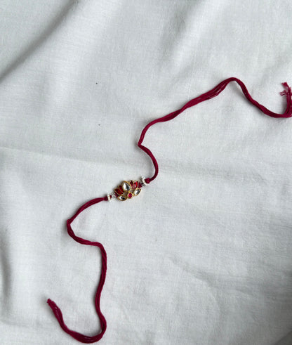 Maroon Lotus Rakhi