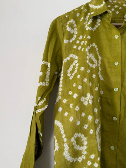Lime Bandhani Shirt