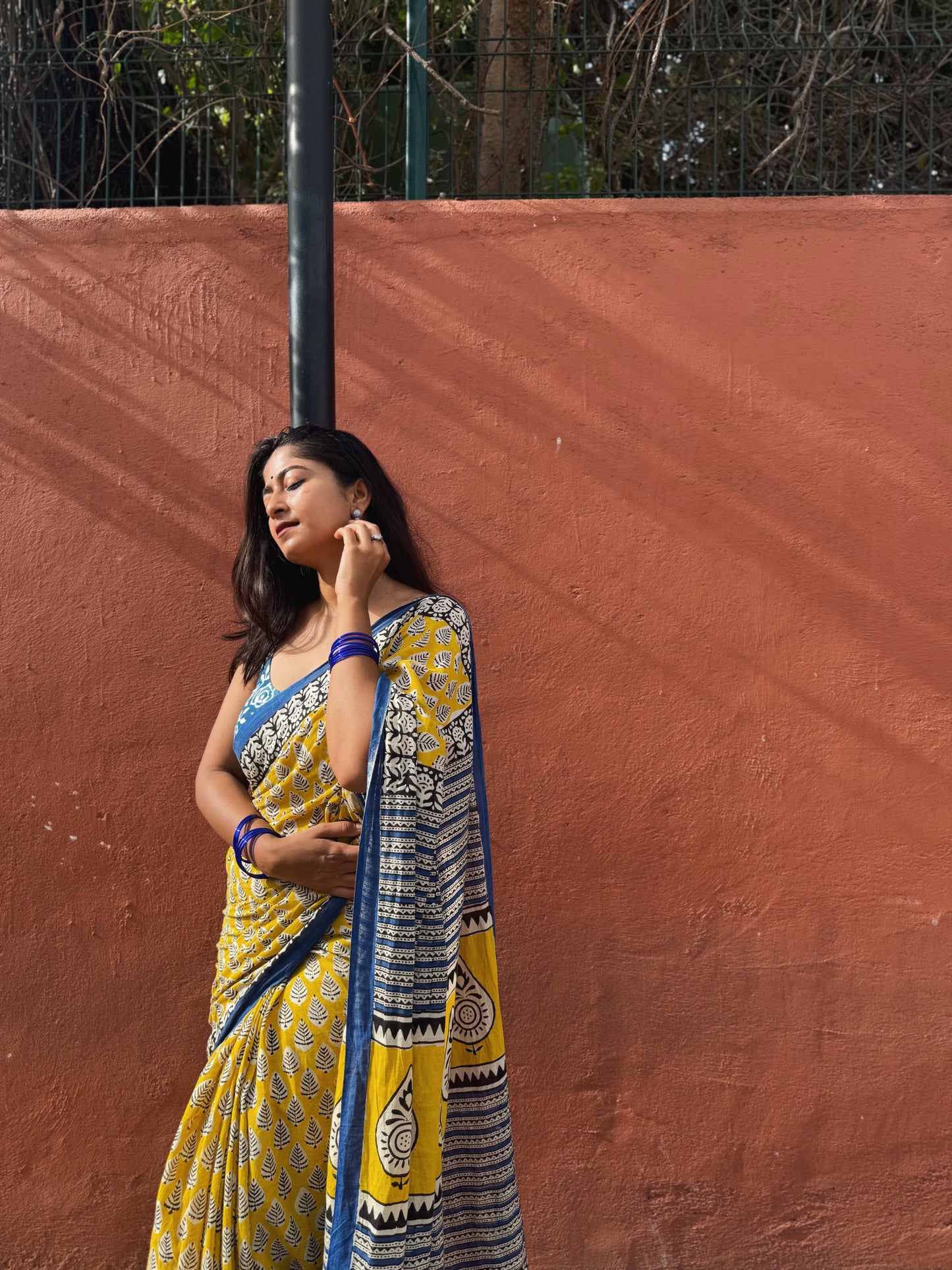 Golden Fern Saree