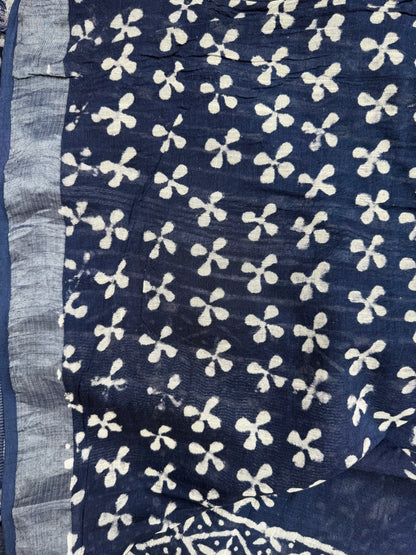 Midnight Paisley Saree