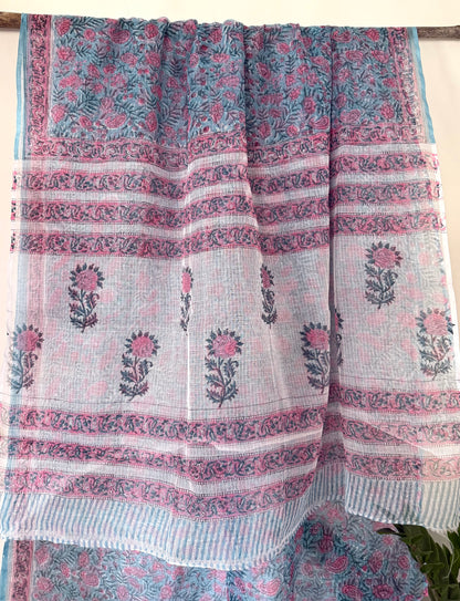 Sky Dahlia Saree