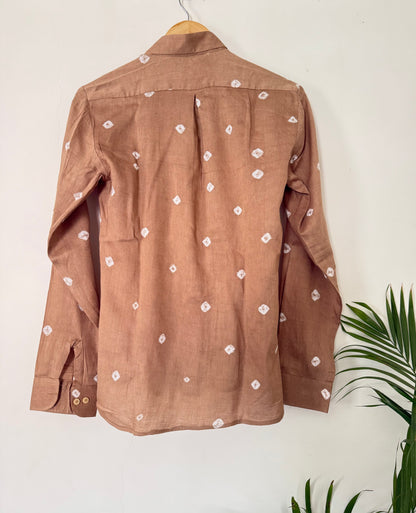 Beige Bandhani Shirt