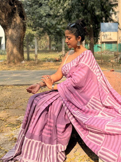 Striped Box Saree