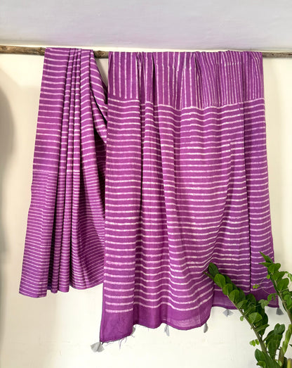 Magenta Stripe Saree