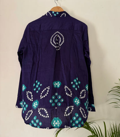 Navy Bandhani Shirt