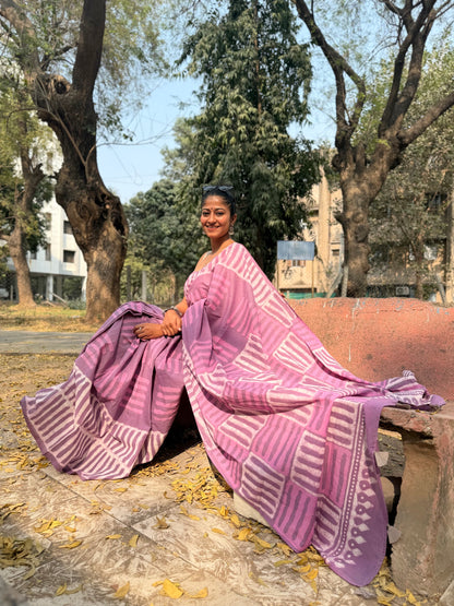 Striped Box Saree