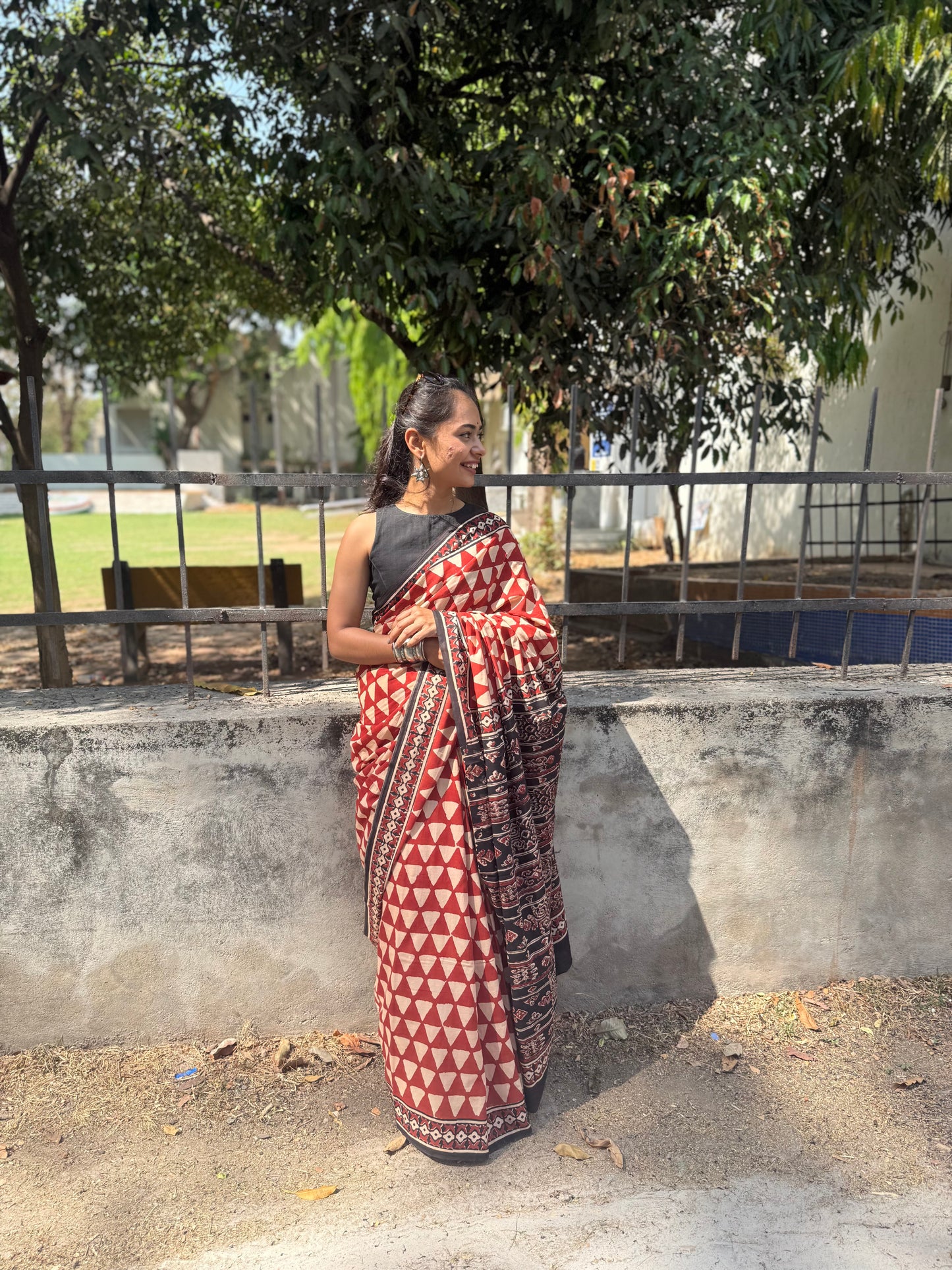 Rustic Brick Saree