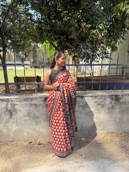 Rustic Brick Saree