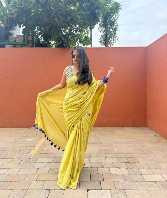 Lime Saree