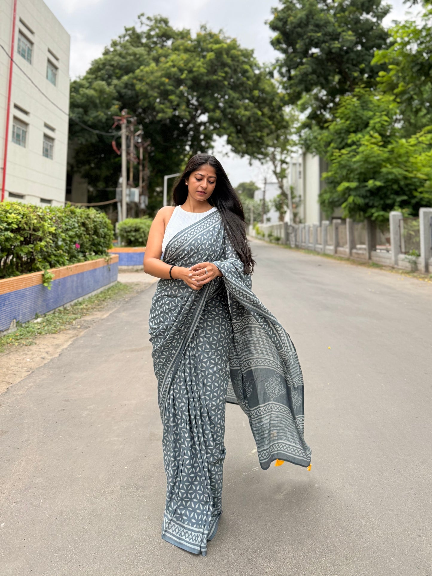 Petal Mosaic Saree