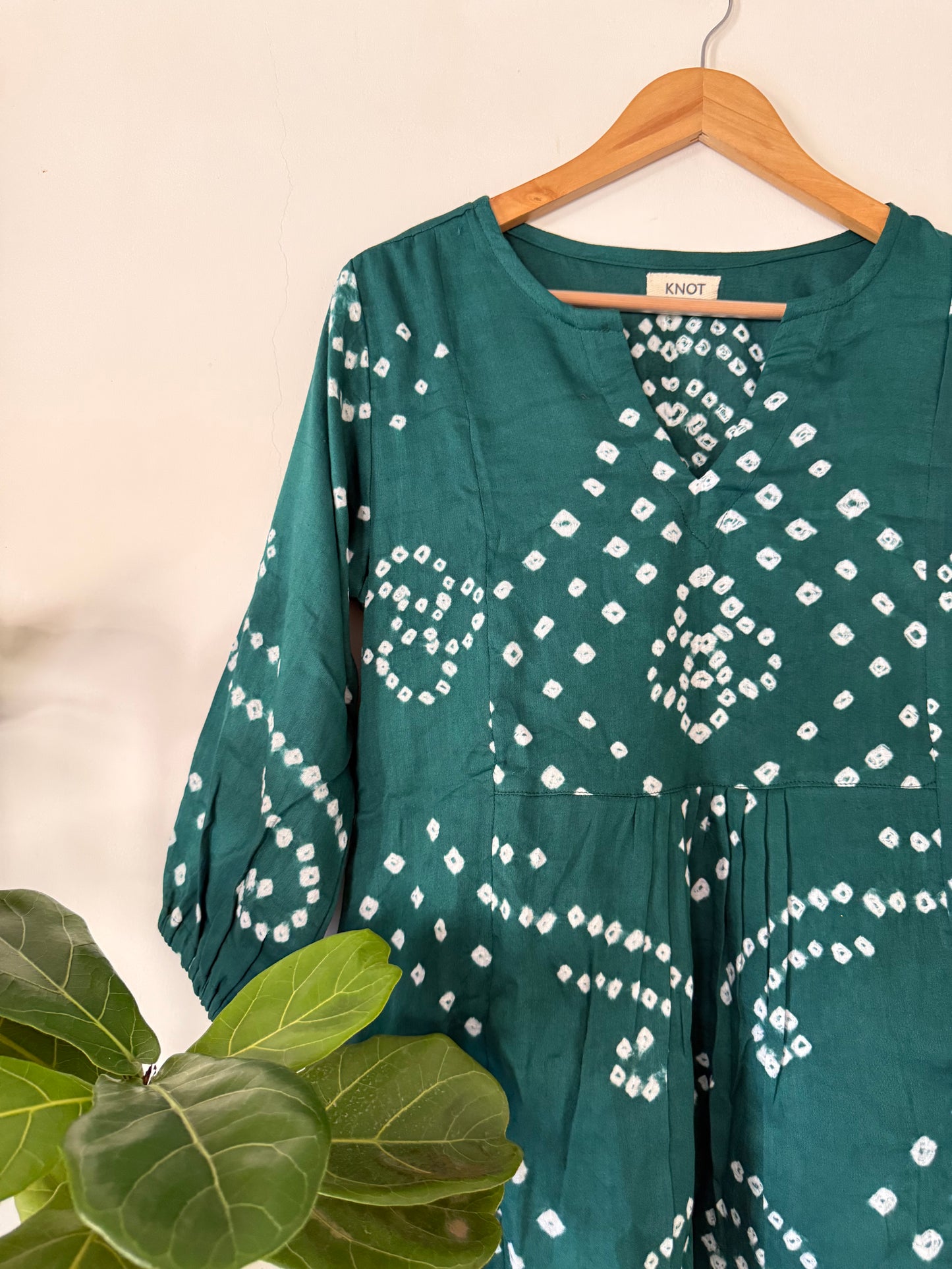 Moss Bandhani Top