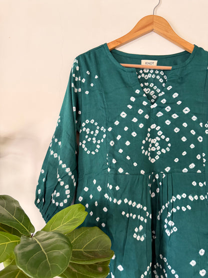 Moss Bandhani Top