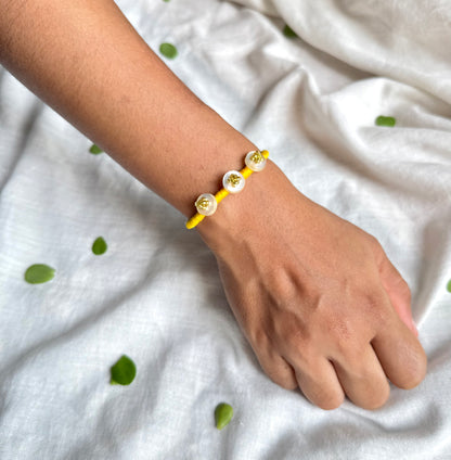 Yellow Button Rakhi