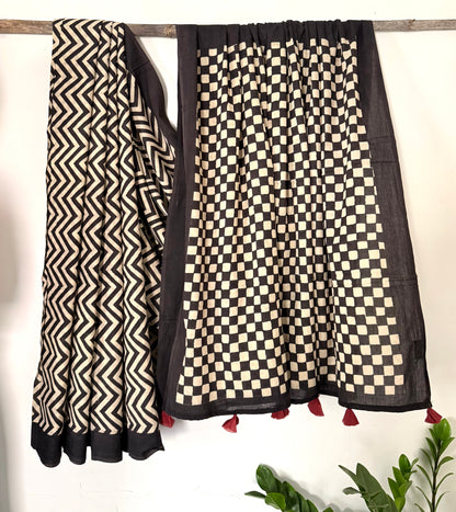 Retro Chevron Saree