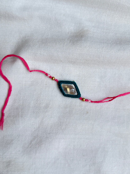 Teal Mirror Rakhi