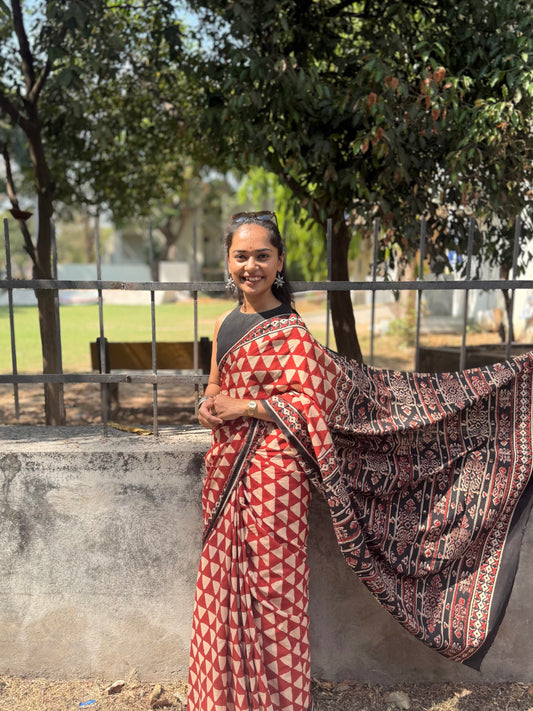 Rustic Brick Saree
