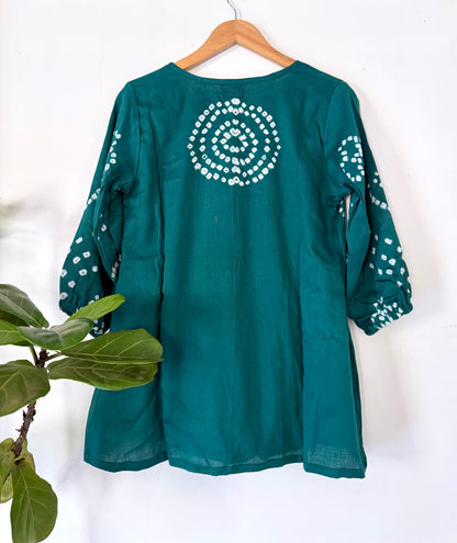Moss Bandhani Top