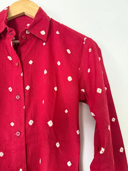 Red Bandhani Shirt