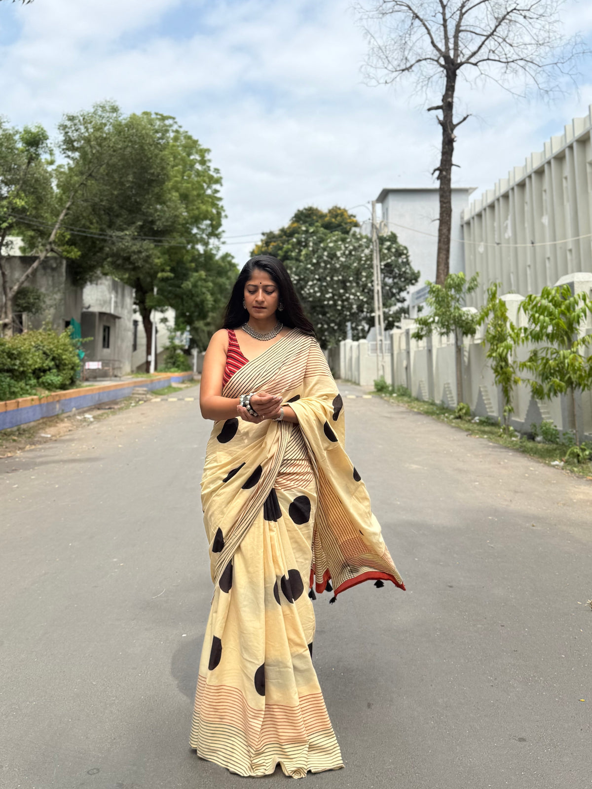 Dotted Play Saree
