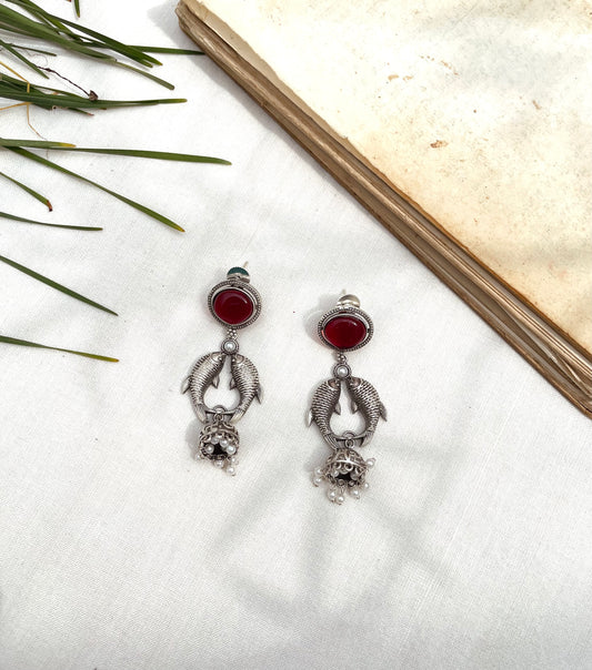 Ruby Koi Earrings