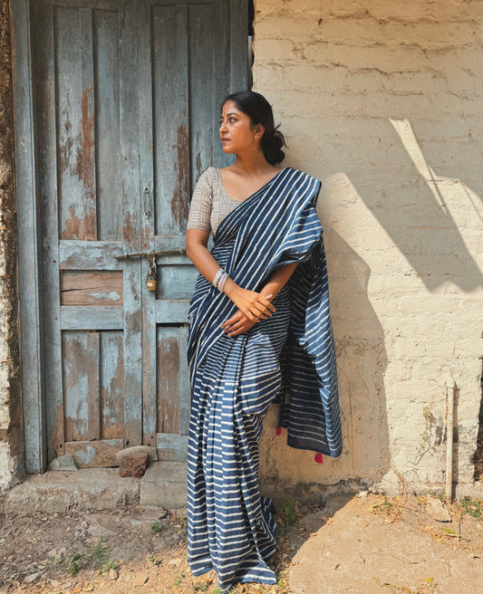 Dual Stripe Saree