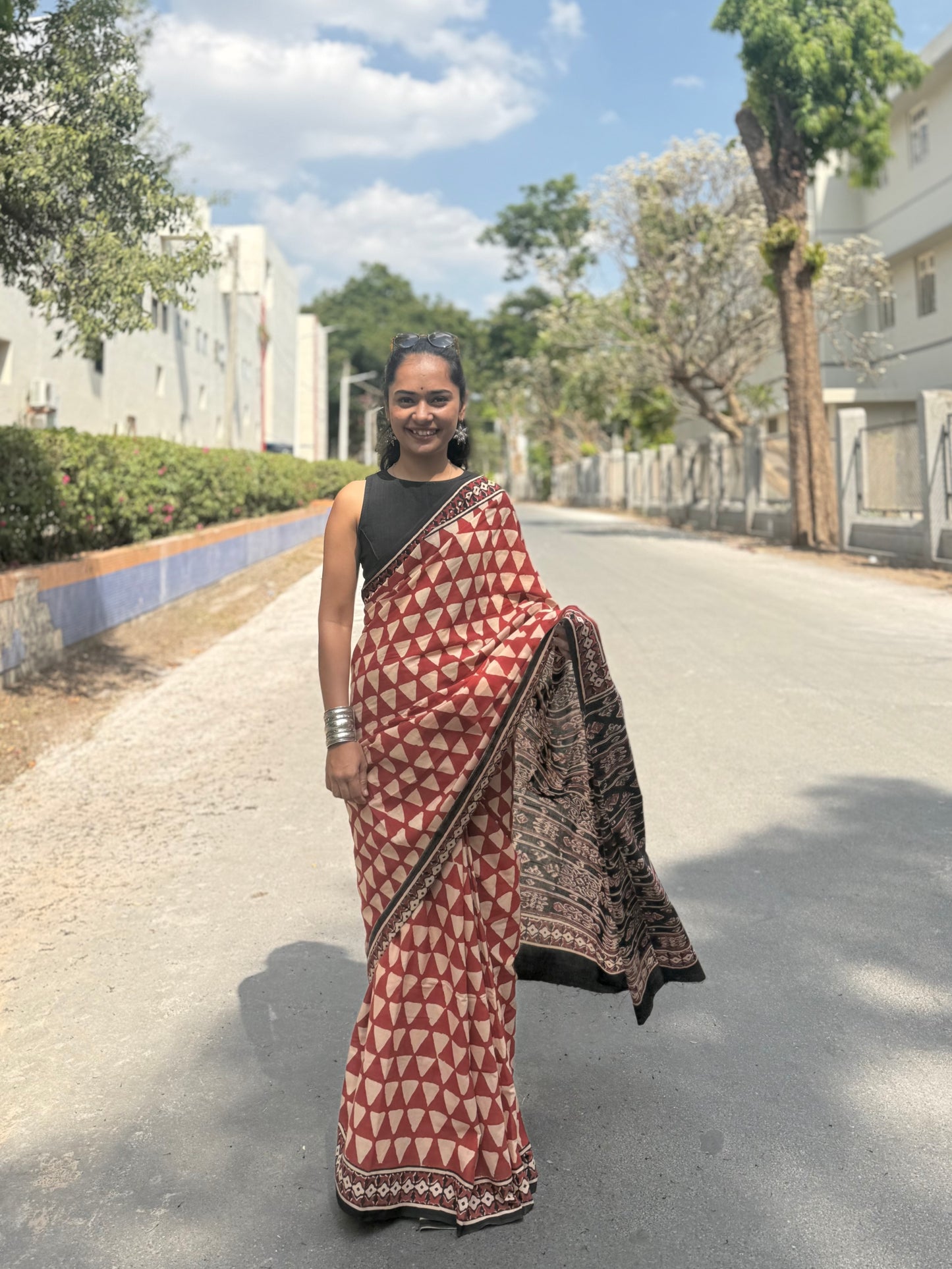 Rustic Brick Saree