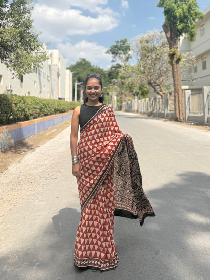 Rustic Brick Saree