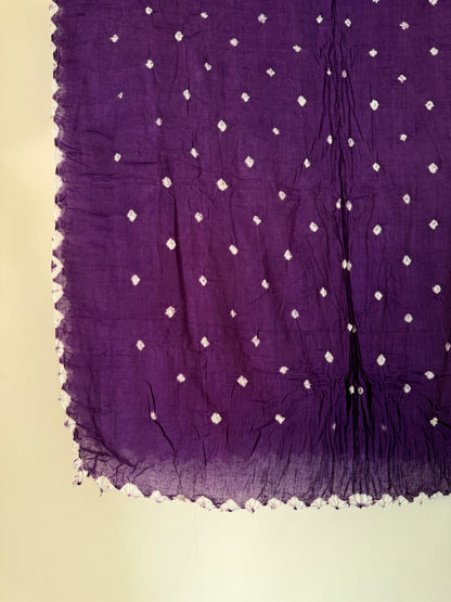 Purple Bandhani Dupatta
