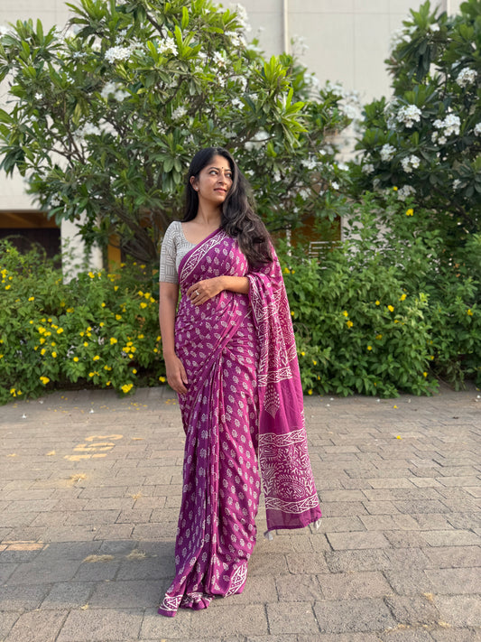Purple Love Saree
