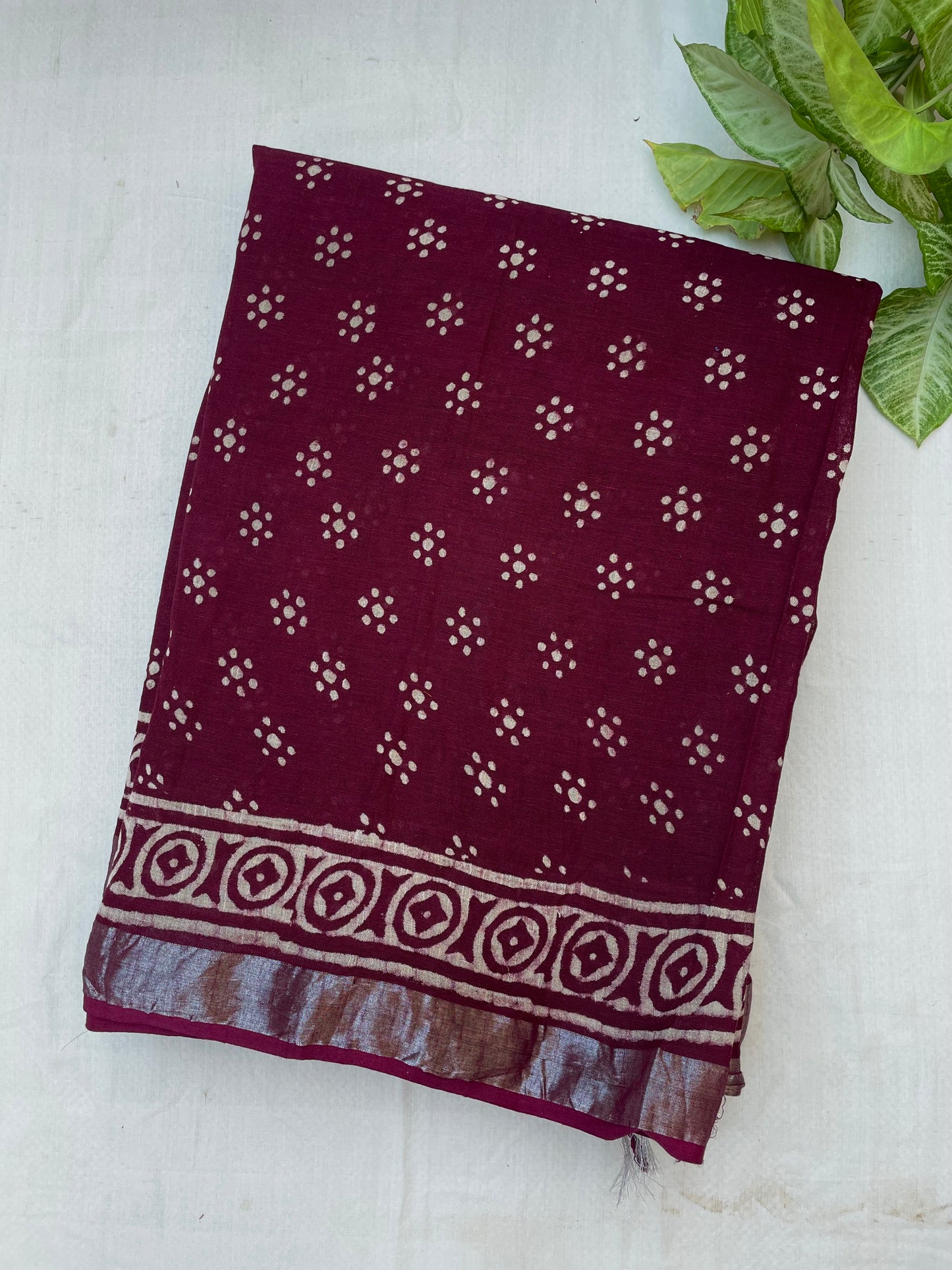 Wine Poppy Saree