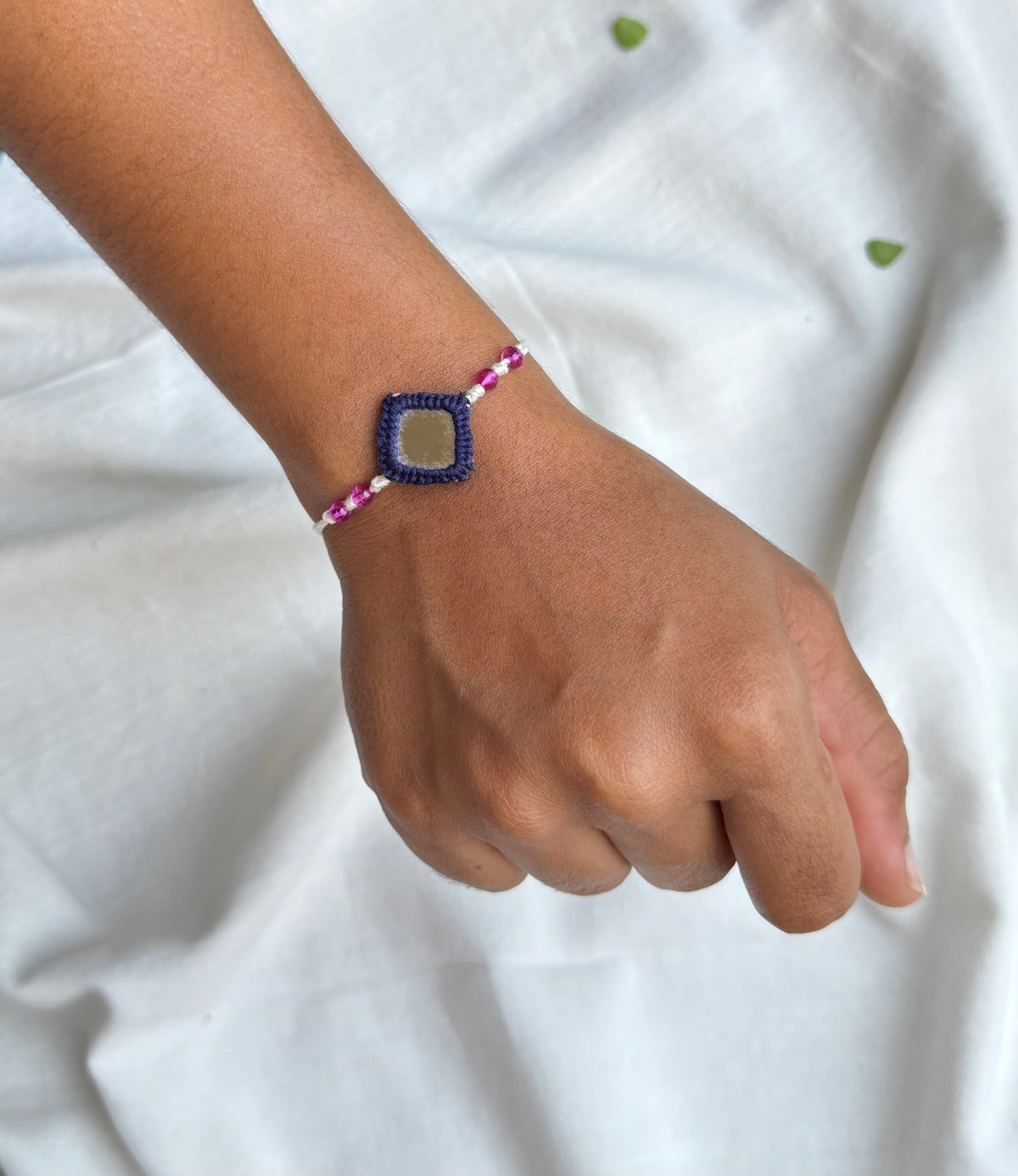 Navy Mirror Rakhi
