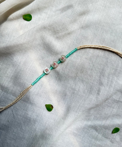 Mint Button Rakhi