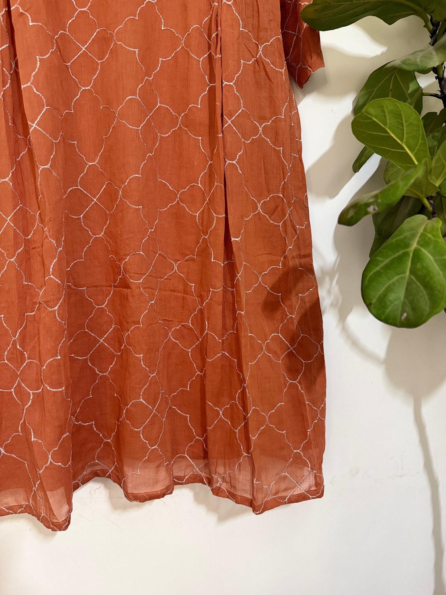 Rust Zari Kurta