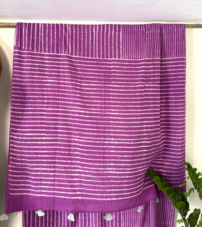 Magenta Stripe Saree