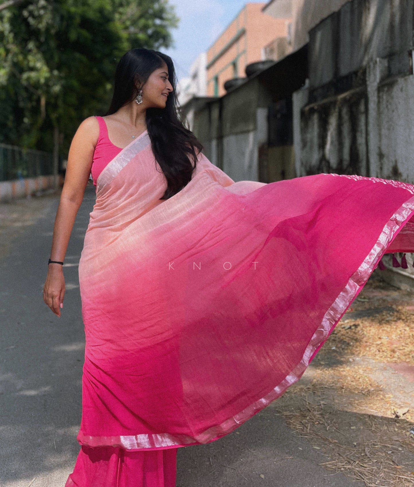 Flaming Plum Saree