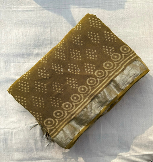 Olive Poppy Saree