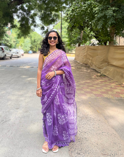 Orchid Vines Saree