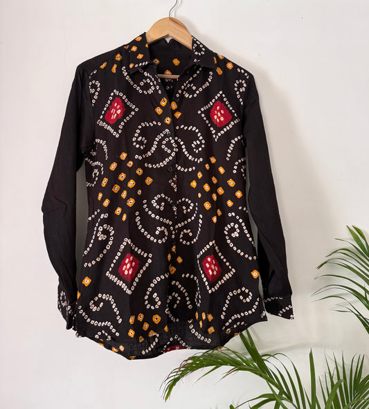 Night Bandhani Shirt