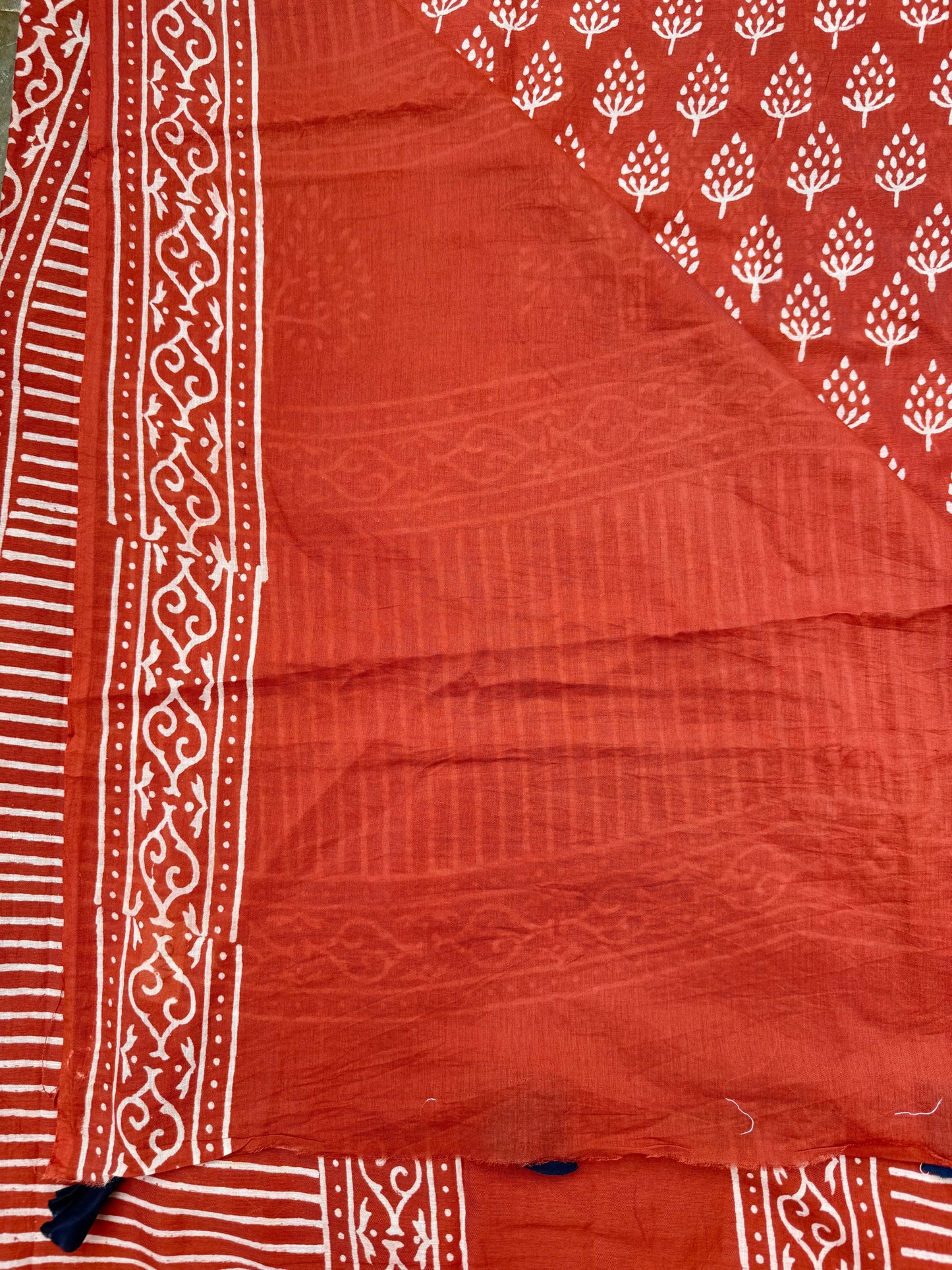 Rust Cone Saree