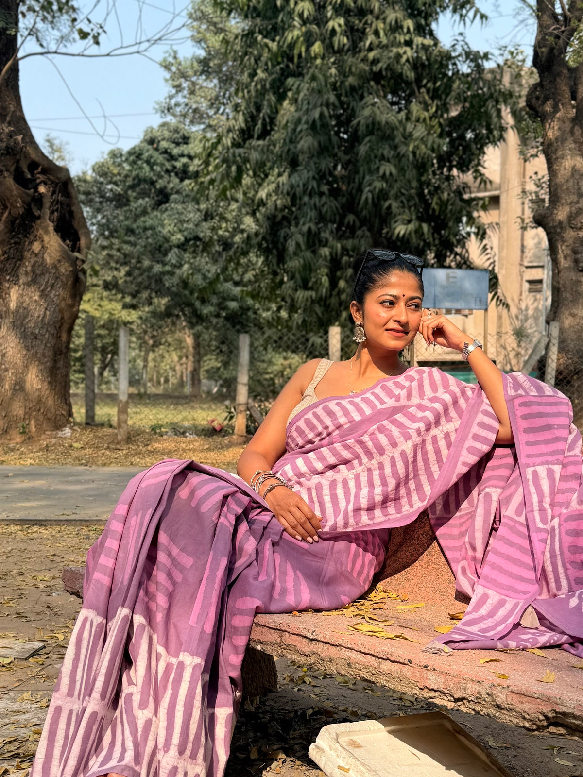 Striped Box Saree